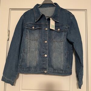 Women’s Classic Blue Denim Jean Jacket - L